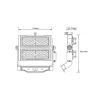 Projecteur led 500w variable Dali éclairage grande hauteur stade, grue, monument-hangar 85000 lumens ip66