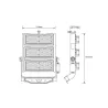 Projecteur led 750w variable dali éclairage grande hauteur stade, grue, monument-hangar 127500 lumens ip66