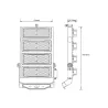 Projecteur led 1000w variable Dali éclairage grande hauteur stade, grue, monument-hangar 170000 lumens ip66