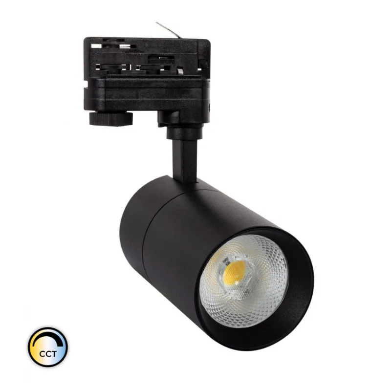 Projecteur 30w led sur rail 3 allumages 3000lm boutiques commerces