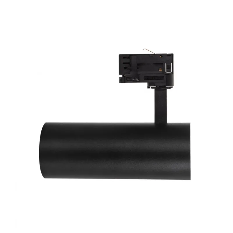 Projecteur led 30w noir-3000lm-rail 3 allumages boutiques commerces