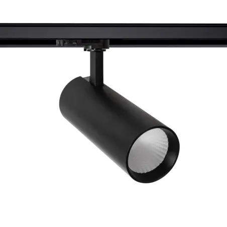 Projecteur led 30w noir-3000lm-rail 3 allumages boutiques commerces