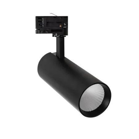 Projecteur led 30w noir-3000lm-rail 3 allumages boutiques commerces