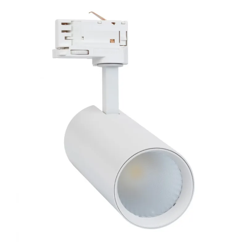 Projecteur led 30w blanc-36°-cri 80-2400lm-cct-rail 3 allumages boutiques commerces