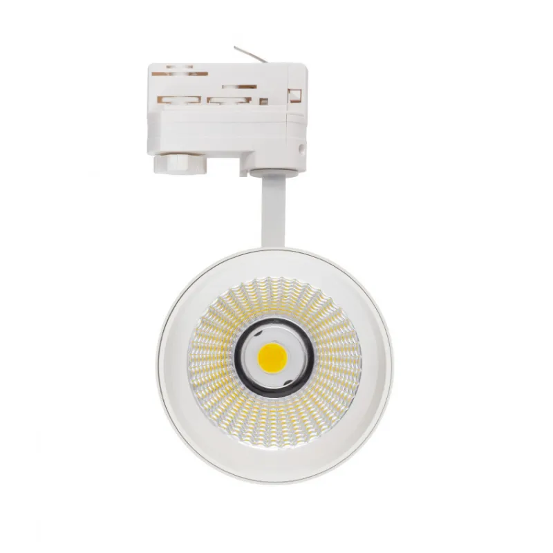 Projecteur led 30w blanc-3000lm-rail 3 allumages boutiques commerces