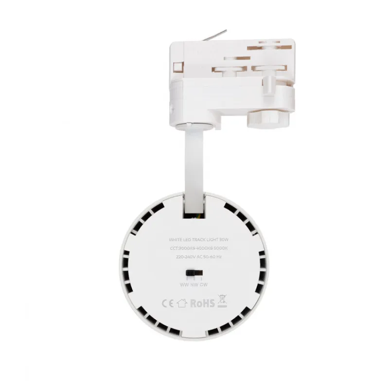 Projecteur led 40w blanc-36°-cri 80-4000lm-cct-rail 3 allumages boutiques commerces