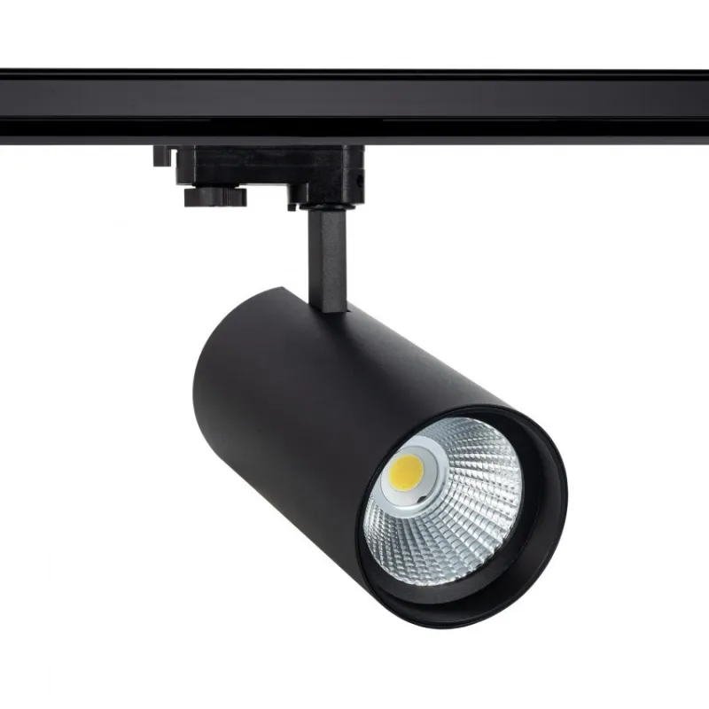 Projecteur led 40w noir-36°-cri 90-3200lm-cct-rail 3 allumages boutiques commerces