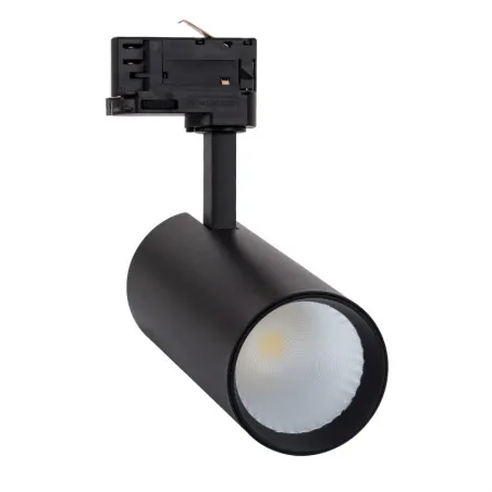 Projecteur led 30w noir-36°-cri 80-3000lm-cct-rail 3 allumages boutiques commerces