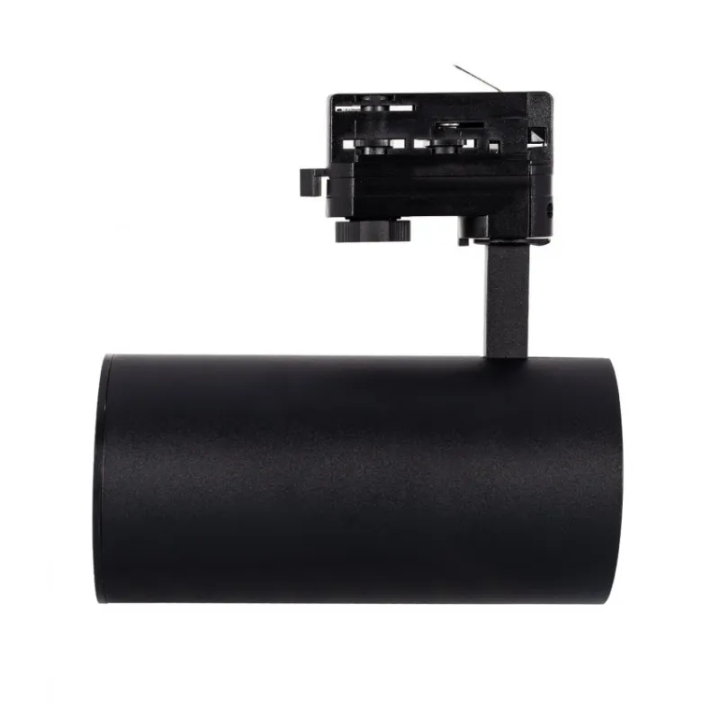 Projecteur led 40w a clapet noir-cri 90-4000lm-cct-rail 3 allumages boutiques commerces