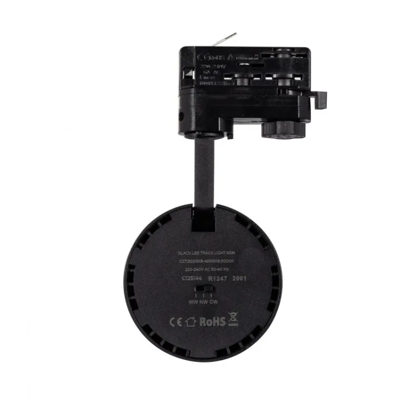 Projecteur led 40w noir-cri 90-4000lm-cct-rail 3 allumages boutiques commerces