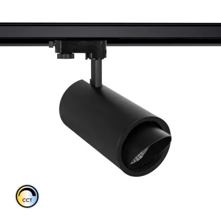 Projecteur led 40w noir-cri 90-4000lm-cct-rail 3 allumages boutiques commerces