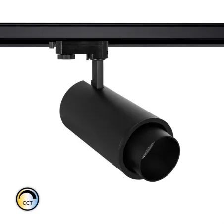 Projecteur led 40w noir-cri 90-4000lm-cct-rail 3 allumages boutiques commerces