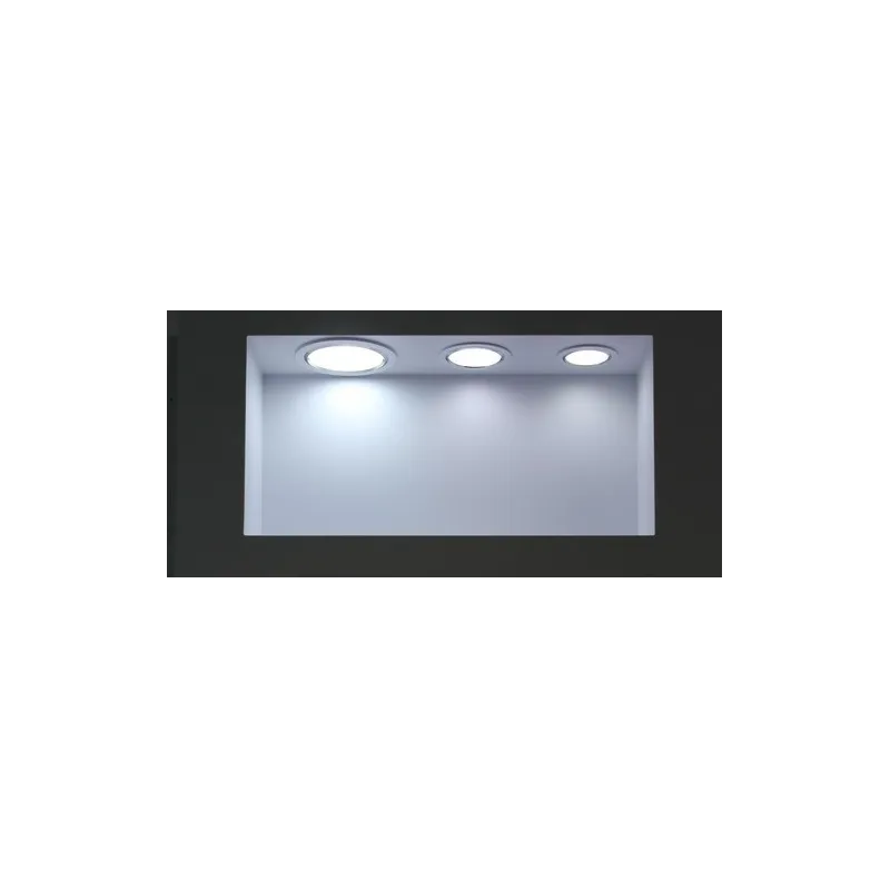 Applique plafonnier 24w led cct-métal rond gris-48cm