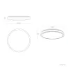 Applique plafonnier 24w led cct-métal gris-48cm