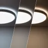 Applique plafonnier 24w led cct-métal gris-48cm