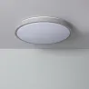 Applique plafonnier 24w led cct-métal rond gris-48cm
