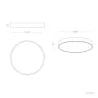 Applique plafonnier 24w led cct-métal rond vert-40cm