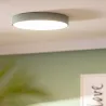 Applique plafonnier 24w led cct-métal rond vert-40cm