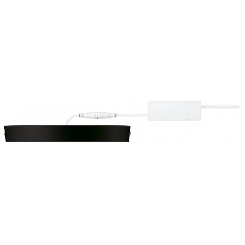 Applique plafonnier 12w led philips-métal rond noir-21cm
