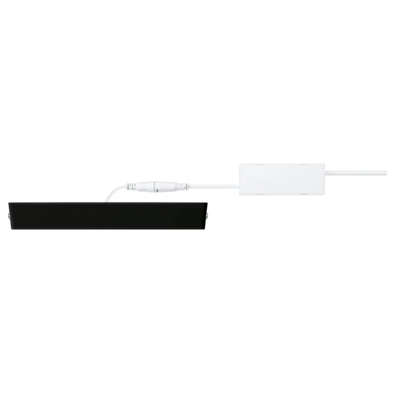 Applique plafonnier 12w led 2700k philips-métal carré noir-21cm