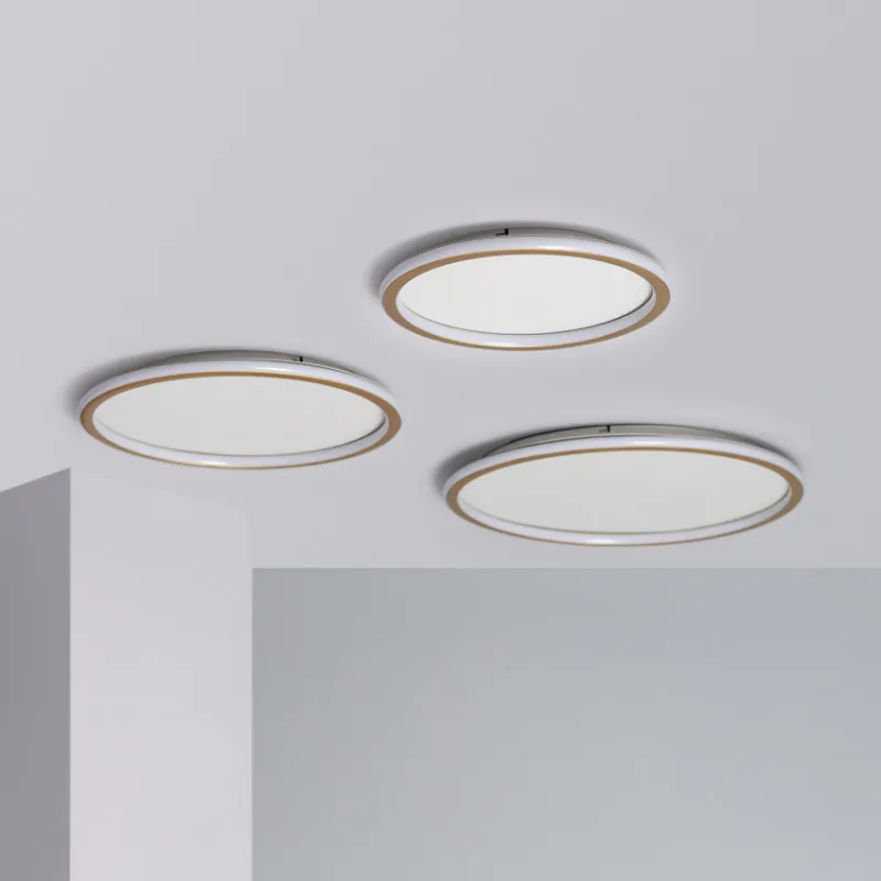 Applique plafonnier led 20w cct-métal rond 41cm-1000lm