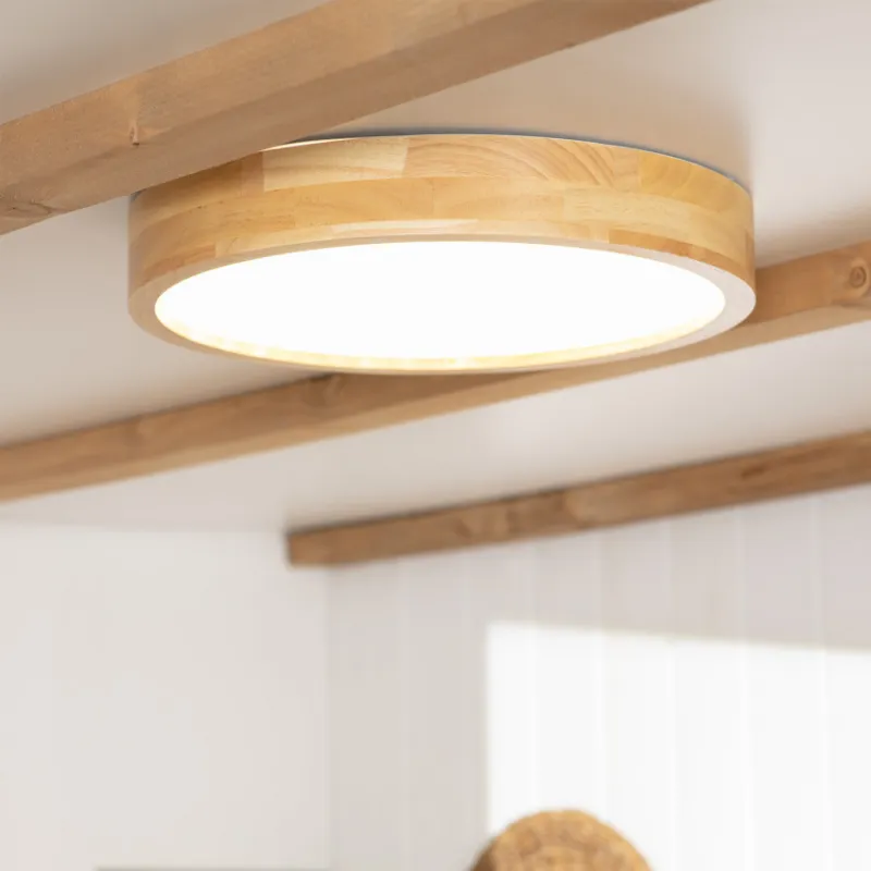 Plafonnier led 20w cct-40cm-3000k-4000k-6000k bois