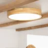 Plafonnier led 20w cct-40cm-3000k-4000k-6000k bois