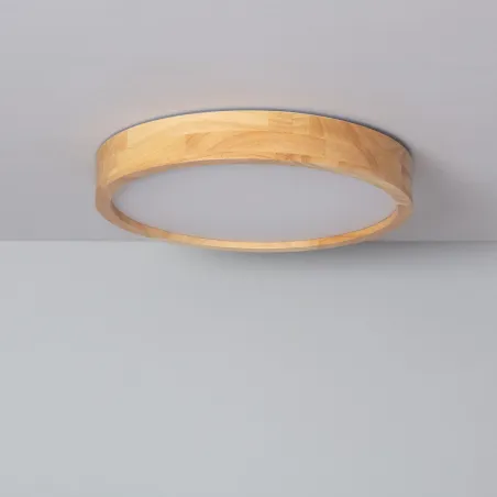Plafonnier led 20w cct-40cm-3000k-4000k-6000k bois