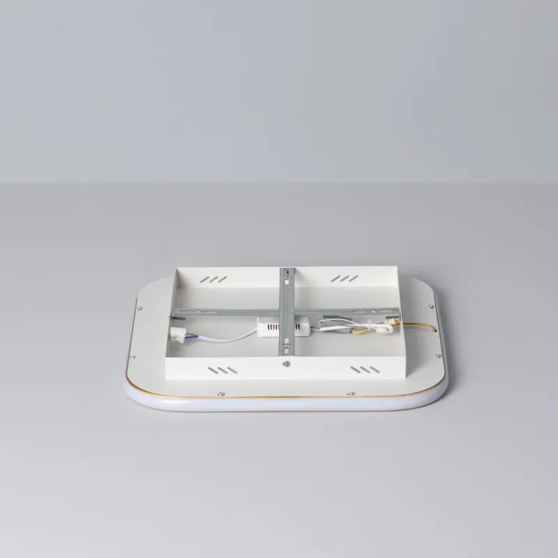 Applique plafonnier led 30w cct-métal carré 41cm-1000lm