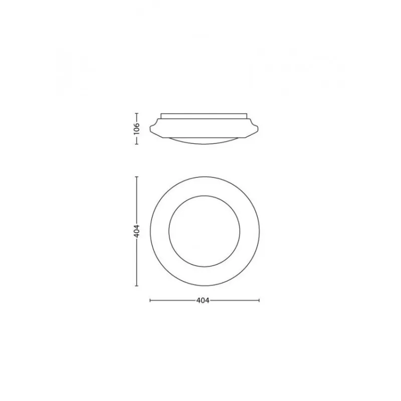 Applique plafonnier led Philips 22w rond blanc 40cm-2000lm