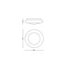 Applique plafonnier led Philips 22w rond blanc 40cm-2000lm