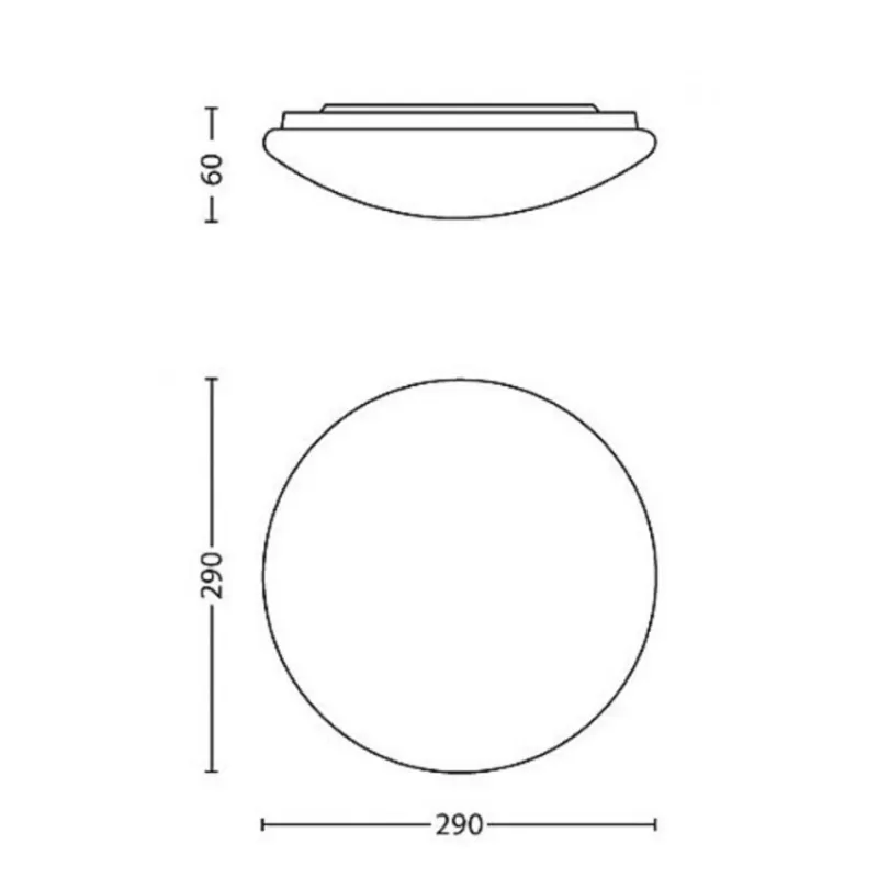 Applique plafonnier led Philips 12w rond blanc 29cm-1200lm