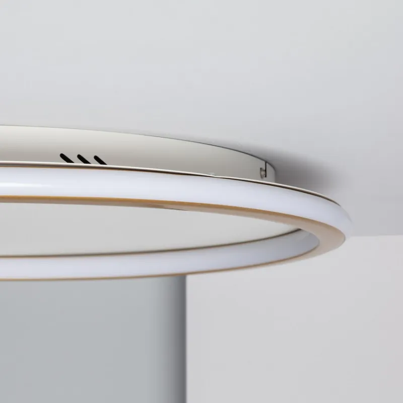 Applique plafonnier led 28w cct-métal rond 50cm-2400lm