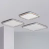 Applique plafonnier led 28w cct-métal carré 50cm-1400lm