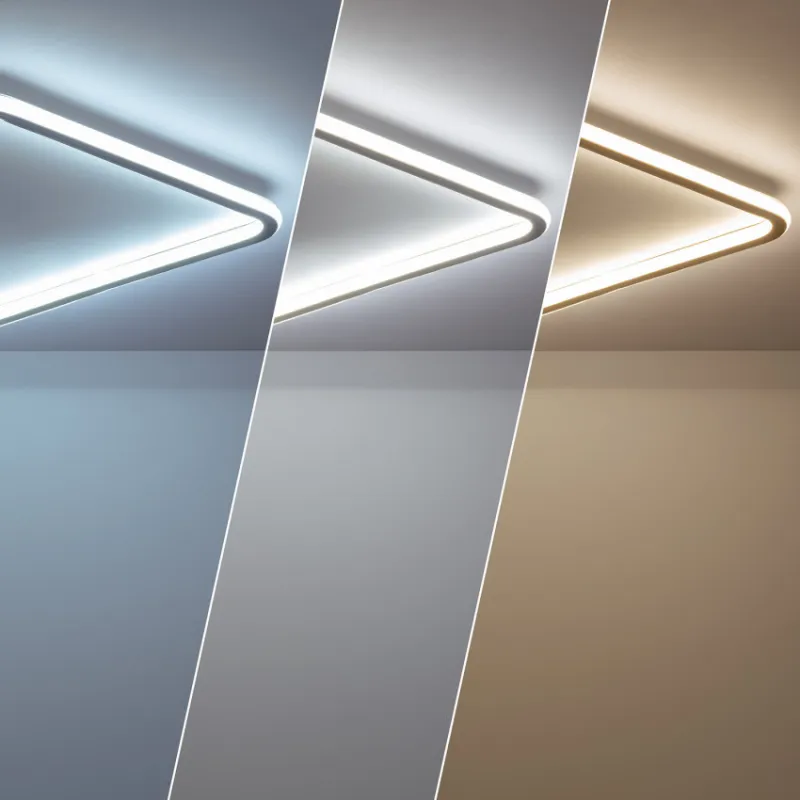 Applique plafonnier led 28w cct-métal carré 50cm-1400lm