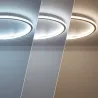 Applique plafonnier led 36w cct-métal rond 60cm-2400lm