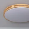 Plafonnier bois rond led 20w cct-40cm-3000k-4000k-6000k