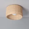 Plafonnier rond 44cm osier culot e27