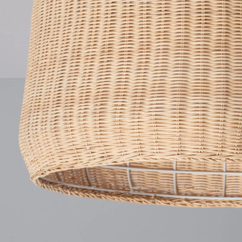 Plafonnier rond 44cm osier culot e27