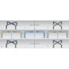 Support deport isolant dalle led 60x60 MILLAU
