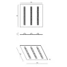 DALLE LED 60x60cm-UGR16-36W-ip44-3100lm-4000k