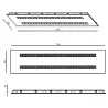 DALLE LED 120x30cm-UGR16-40W-ip44-3100lm-4000k