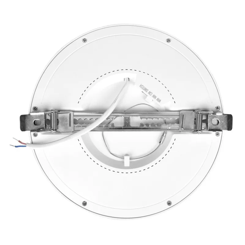 Encastrable saillie 18w led cct-ip44 ultra plat 24mm rond blanc ou noir