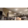 Encastrable saillie 18w led cct détecteur mouvement-ip44 ultra plat 24mm rond blanc ou noir