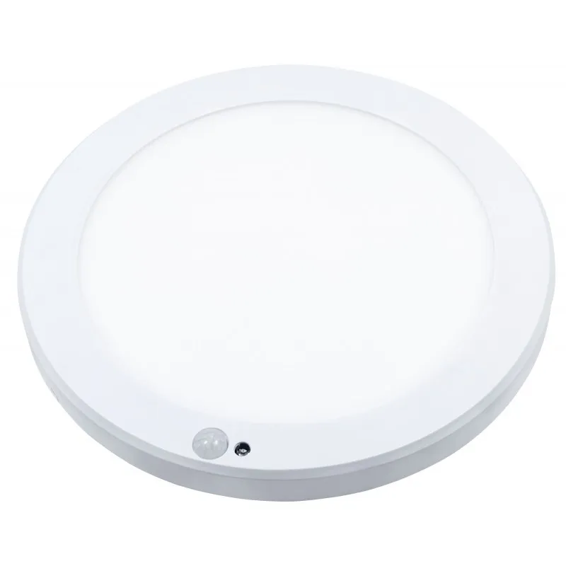 Encastrable saillie 18w led cct détecteur mouvement-ip44 ultra plat 24mm rond blanc ou noir