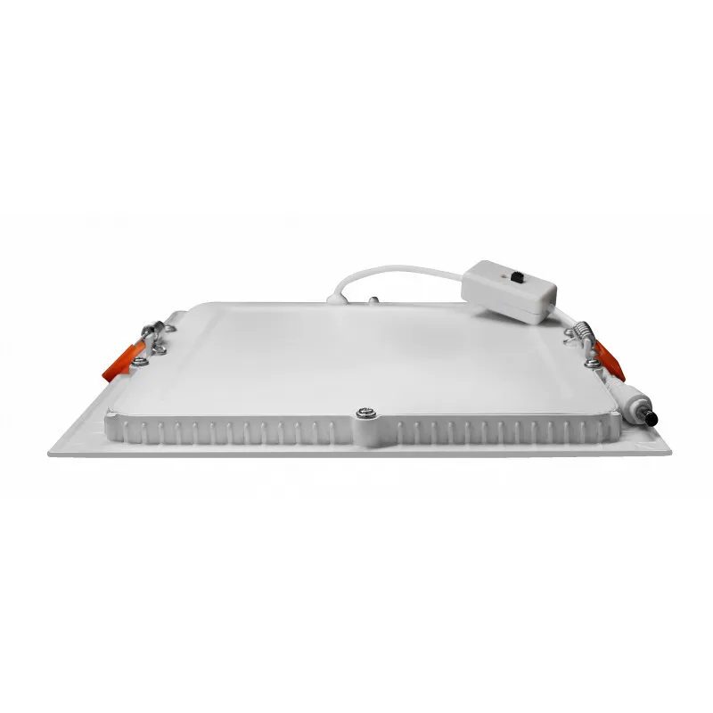 Encastrable carré 20w led rt2012 ip44 ultra plat recouvrable 240mm blanc-bbc