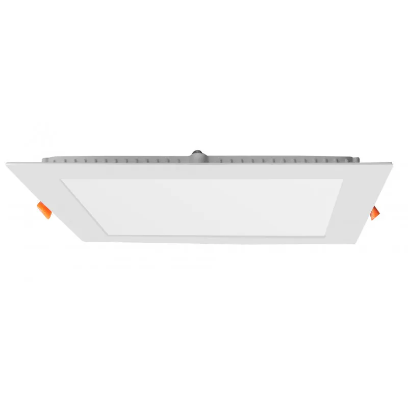 Encastrable carré 20w led rt2012 ip44 ultra plat recouvrable 240mm blanc-bbc