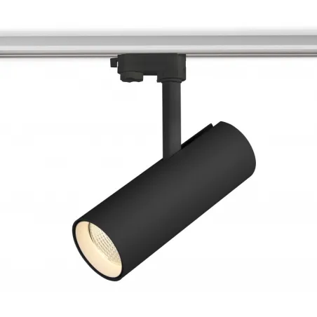 Projecteur led 20w noir-1800lm-rail 3 allumages boutiques commerces