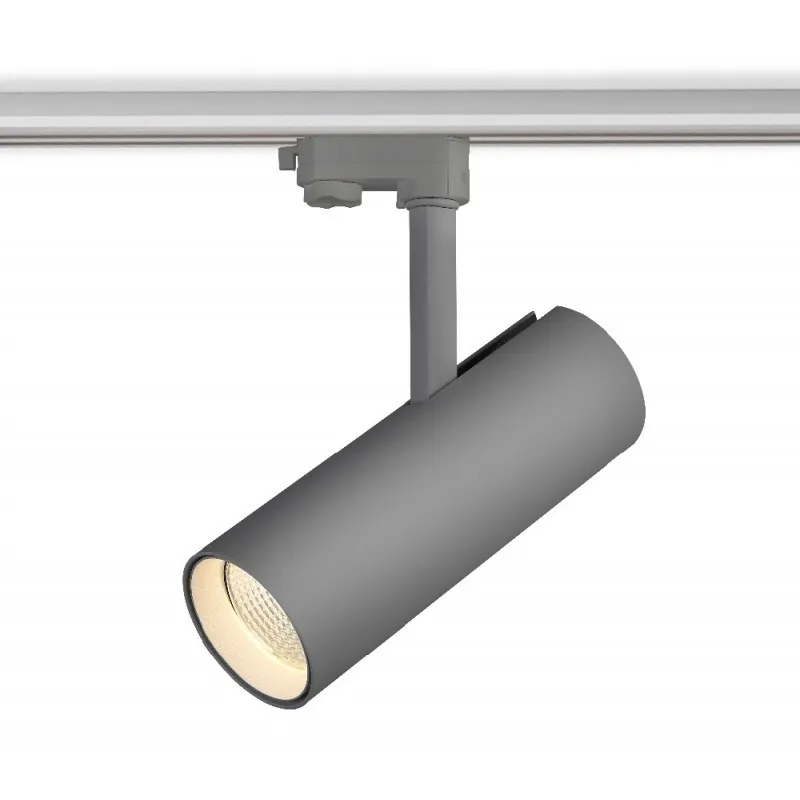 Projecteur led 20w gris-1800lm-rail 3 allumages boutiques commerces