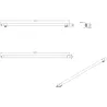 Réglette tubulaire led intégrées 150cm-32w-ip65-3870 lumens-4000k